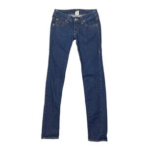True Religion Womens Size 30 Stella Low Waisted Blue Denim Jeans
